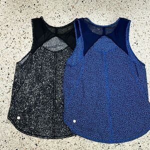 lululemon athletica Black and Blue Tank Tops